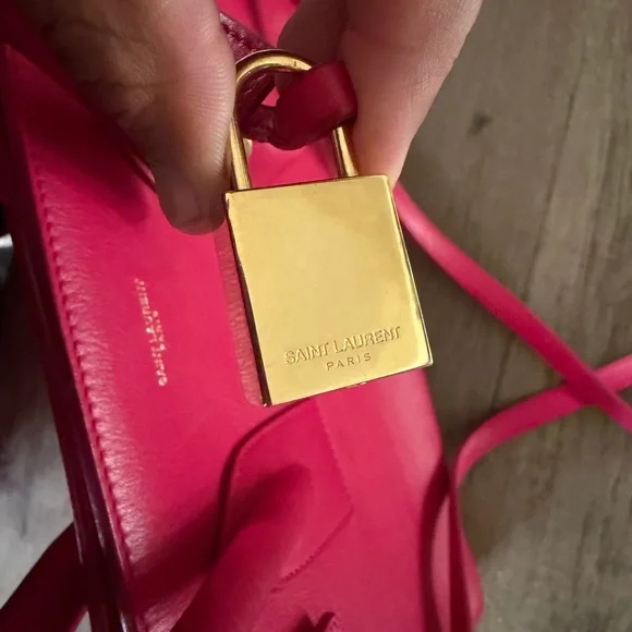 Saint Laurent Fuchsia Leather Satchel - Picture 7 of 12
